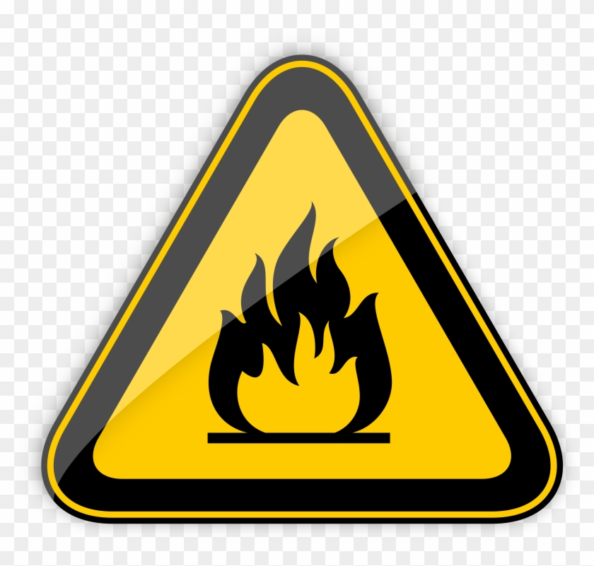 Volleyball Clipart Transparent For Kids - Highly Flammable Warning Sign #1245233