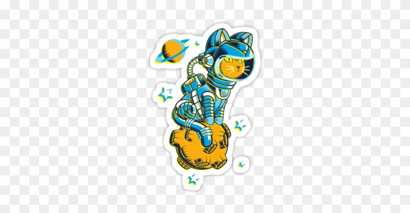 Cat - Redbubble Space Cat Kontrast Top #1245259