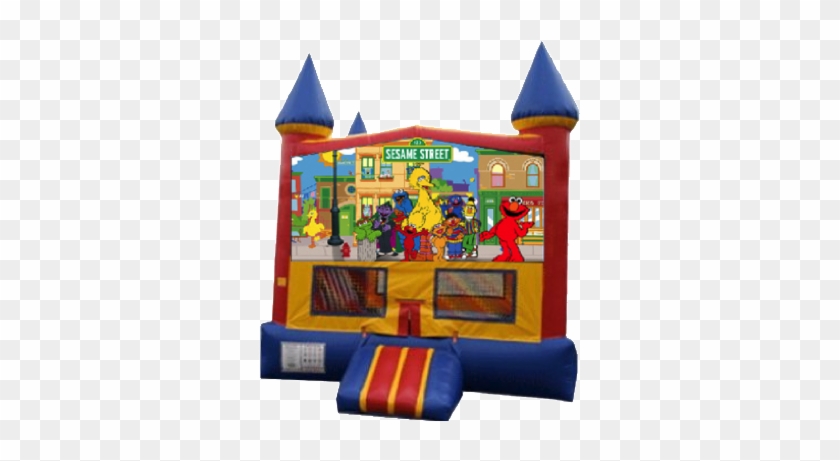 Sesame St Inflatable Jumper Rentals - Ez Inflatables Castle Module Jumper Bounce House #1245580