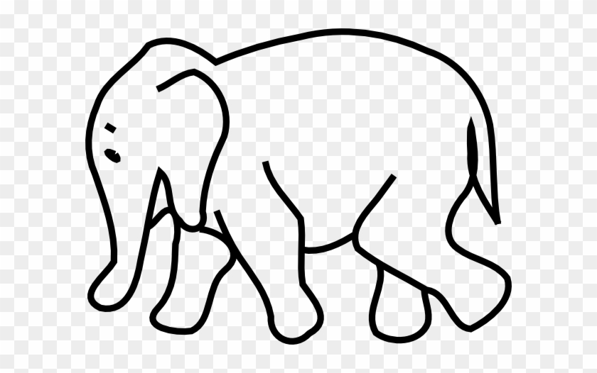 Elephant Clip Art - Line Art #1245669