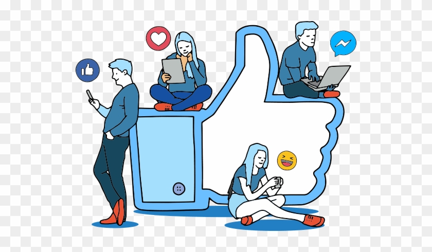 Lead Generation Through Social Media And Seo - Cartoon #1245676
