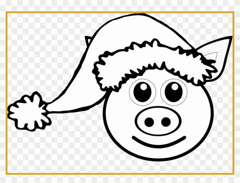 Best Piggy Nose Clip Art On For Cute Pig Head Clipart - Santa Hat Clipart #1245681