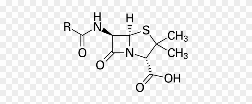 Penicillin Core Structure, Where "r" Is The Variable - Penicillin Chemical Structure #1245818