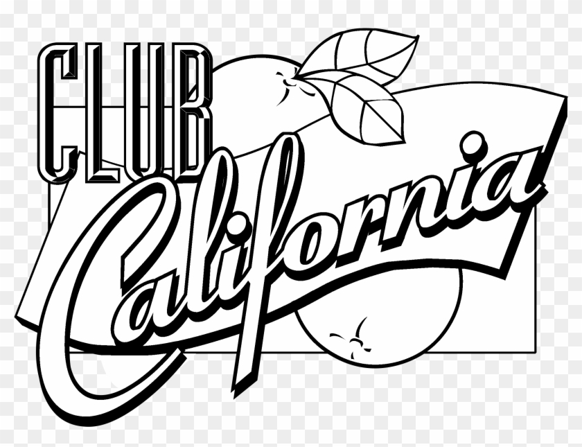 California Club Logo Black And White - Calligraphy #1245886