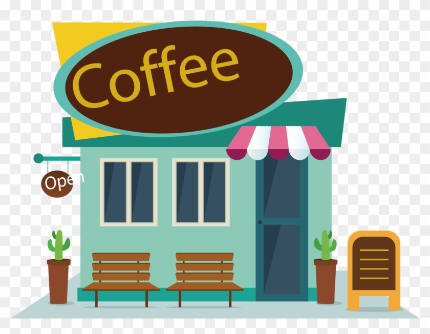 Kisspng Coffee Cafe Fast Food Clip Art Vector Map Shop - Coffee Shop Png #1245885