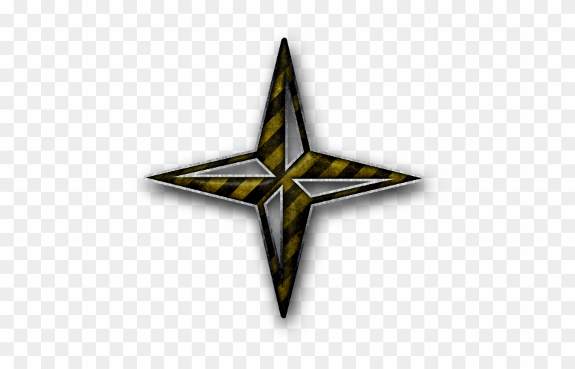 4 Point Star Icon Black Clipart - Illustration #1246018