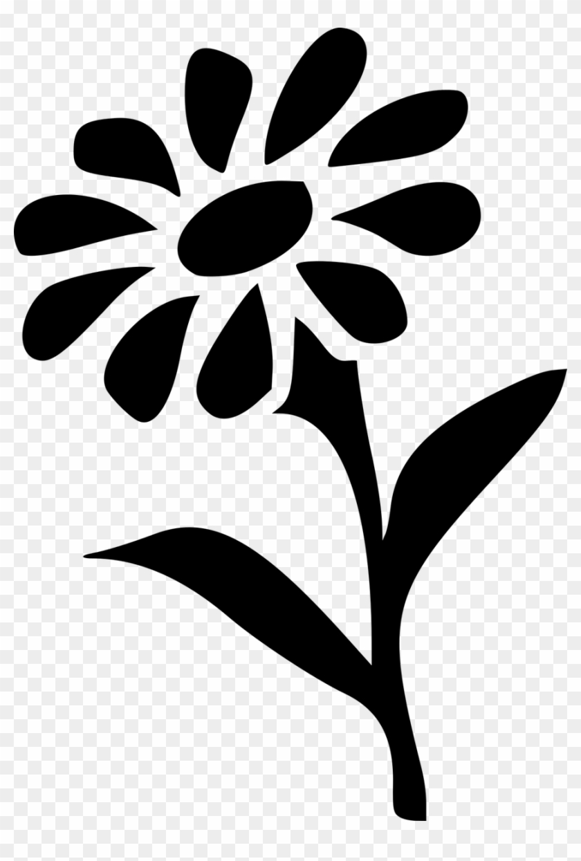 Border Flowers Floral Design Stencil Art Clip Art - Blume Silhouette #1246041