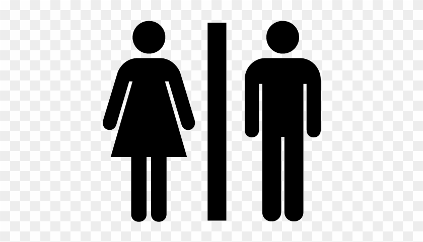 Unisex Bathroom Sign - Toilet Icon #1246083