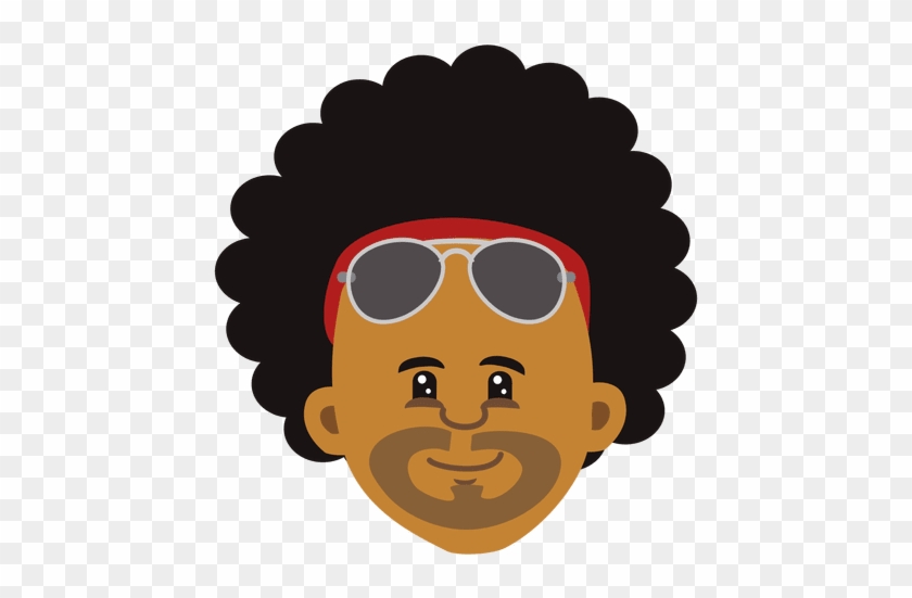 Black Man Cartoon Head Afro Transparent Png - Logo Kue #1246115