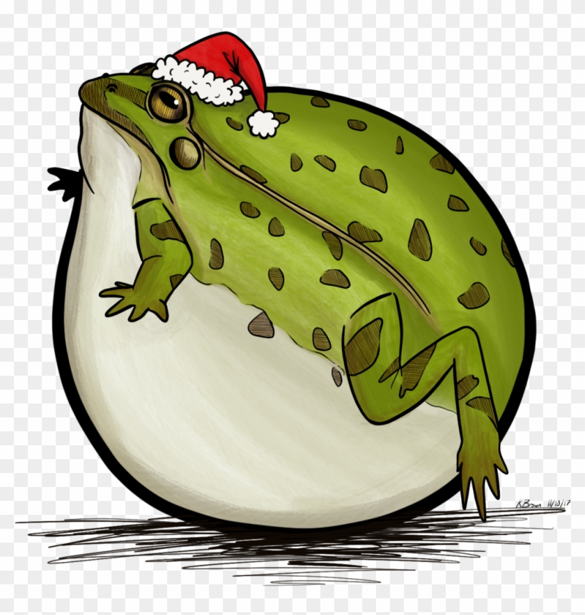 Makkel5603 0 0 Christmas Frog By Makkel5603 - Fat Frog Cartoon #1246243