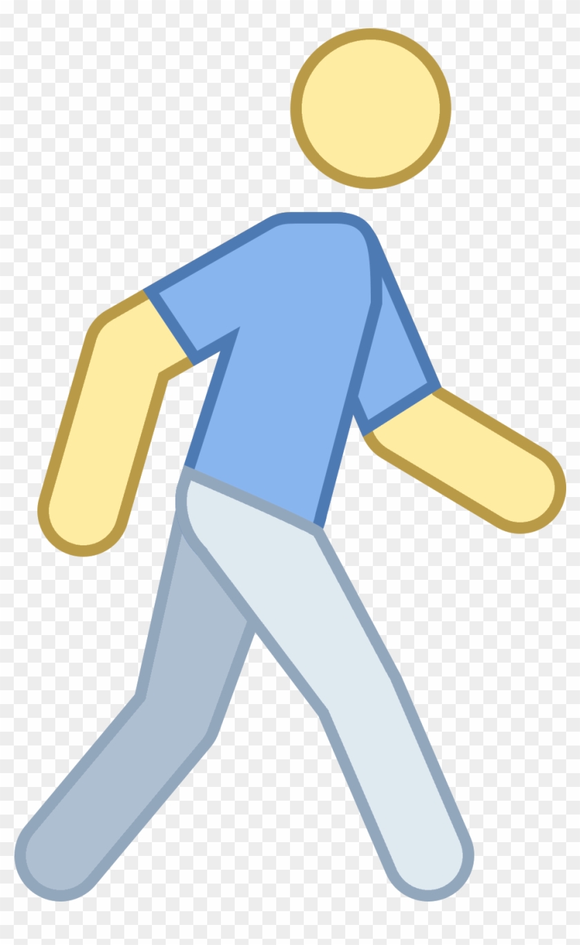 Walking Man Icon For Kids - Blue Walking Man Icon #1246301