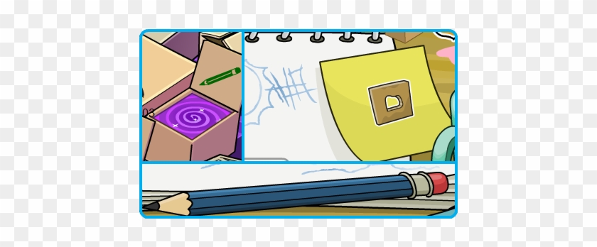 Look For The Portal Box With The Crayon On It, And - Cartoon #1246333