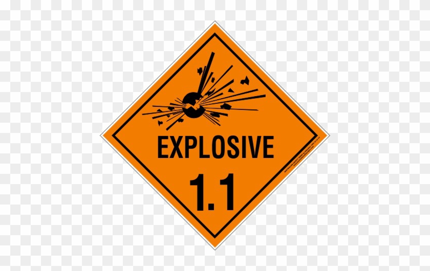 Explosive Sign Png Picture - Dangerous Goods Class 1 #1246345