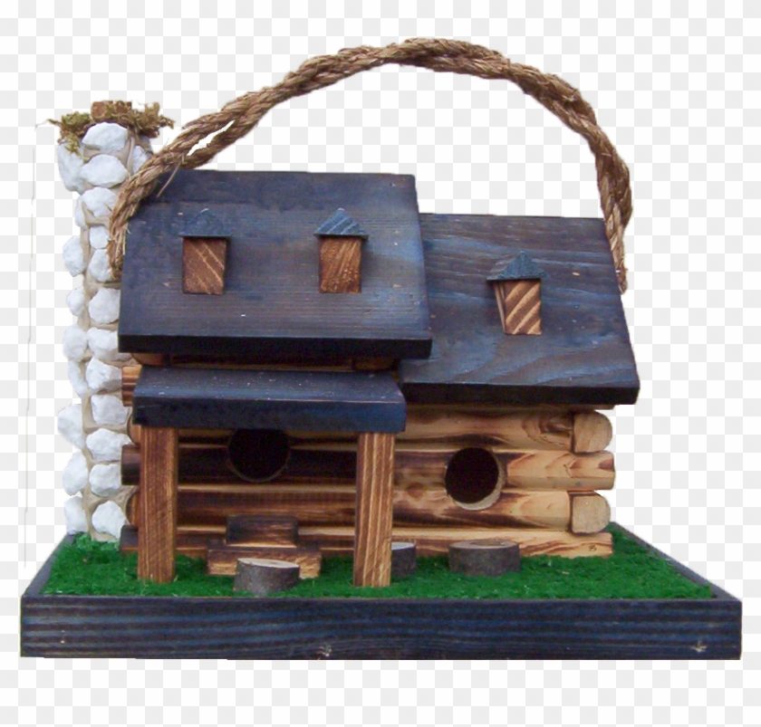 Double Log Cabin Birdhouse - Log Cabin #1246565