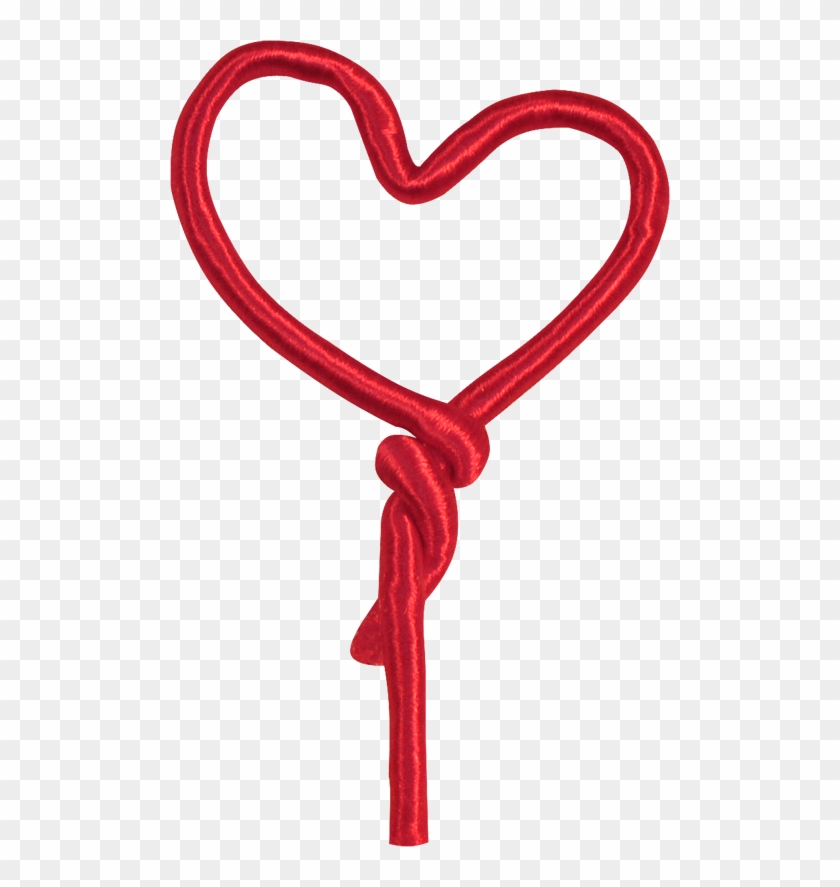 Red Rope Clip Art - Heart Rope Red #1246748