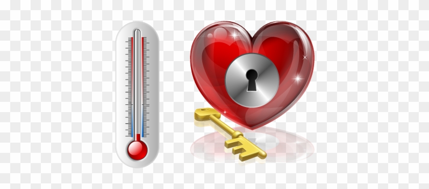 Secret Crush - Heart Emojis Locked With A Key #1246754