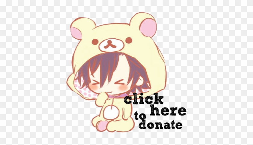 Click Here To Donate Button -free Use - Anime Cute Bear Boys #1246950