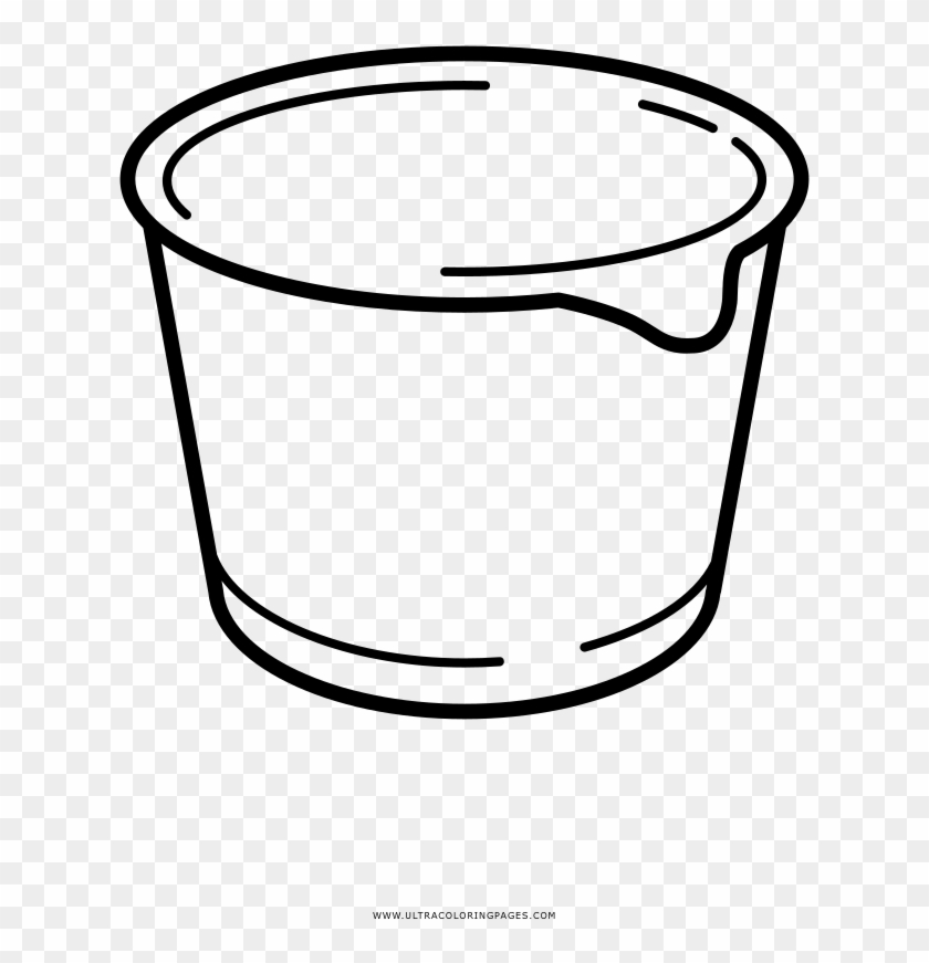 Yogurt Cup Coloring Page - Drawing #1247164