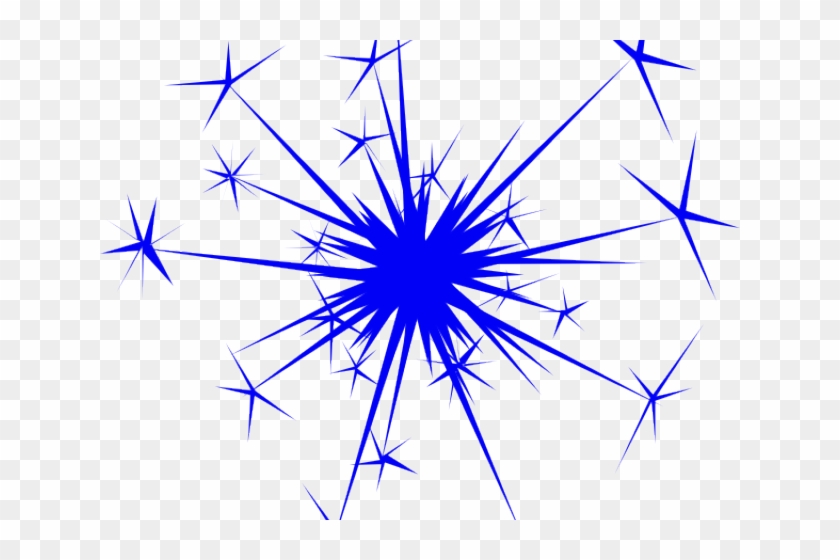 Sparkle Clipart Blue - Blue Fireworks White Background #1247335