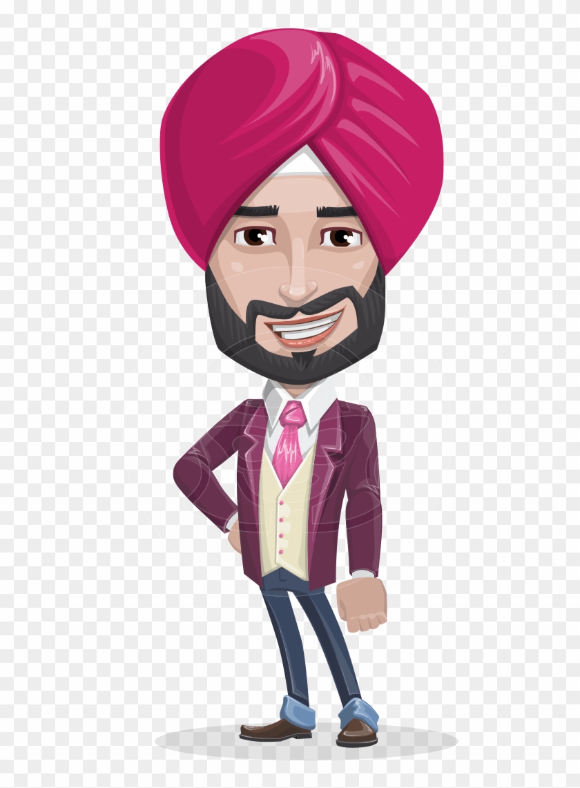 Jayant The Victorious - Cartoon Man With Turban #1247486