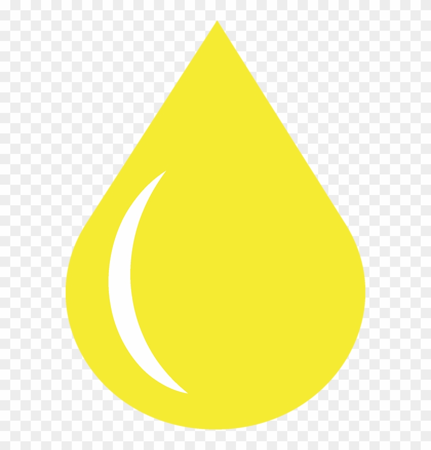 Pms - Yellow Raindrop Clipart #1247934