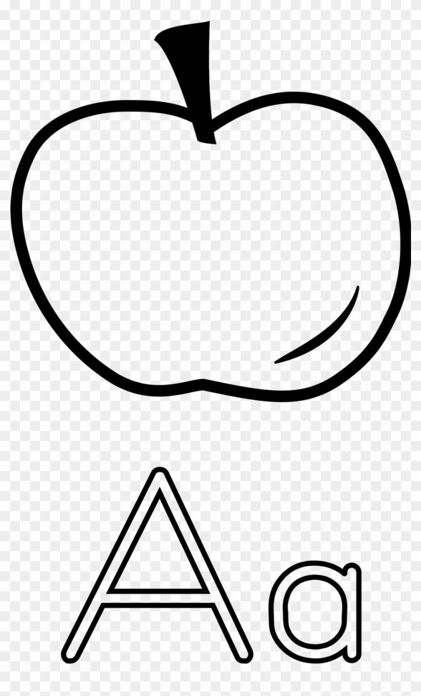 Illustration Of The Letter A With An Apple - Letter A With Apple #1248112