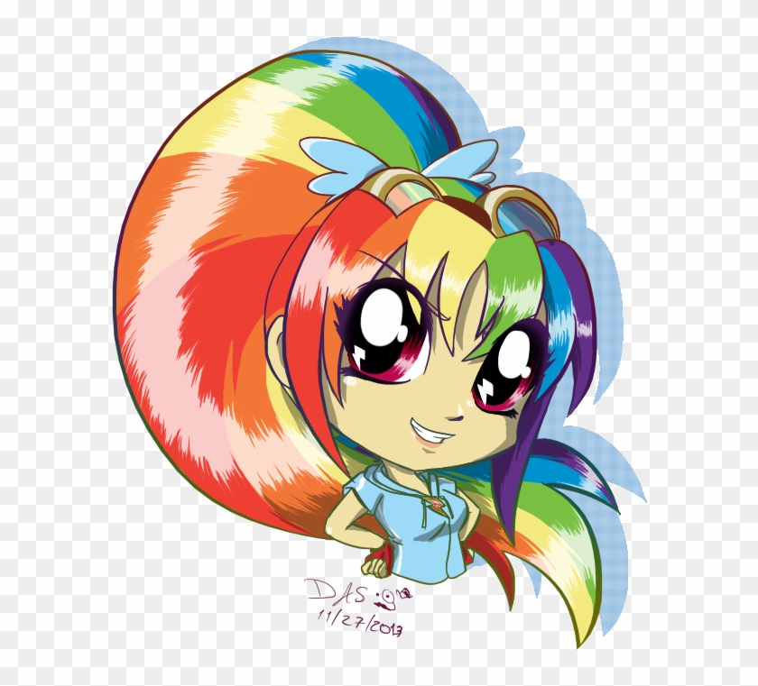Rainbow Dash Human Chibi - Rainbow Dash Anime Chibi #1248236
