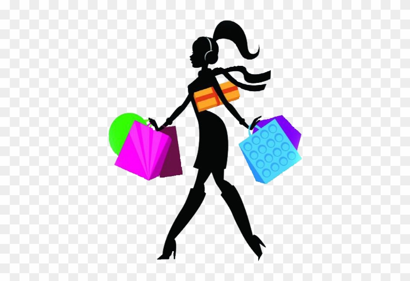 Personal Shopper - Cartoon Girl With Shopping Bags #1248367