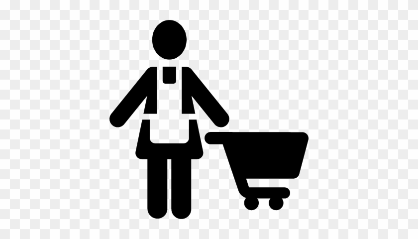 Shopping Woman Vector - Woman Apron Icon #1248383