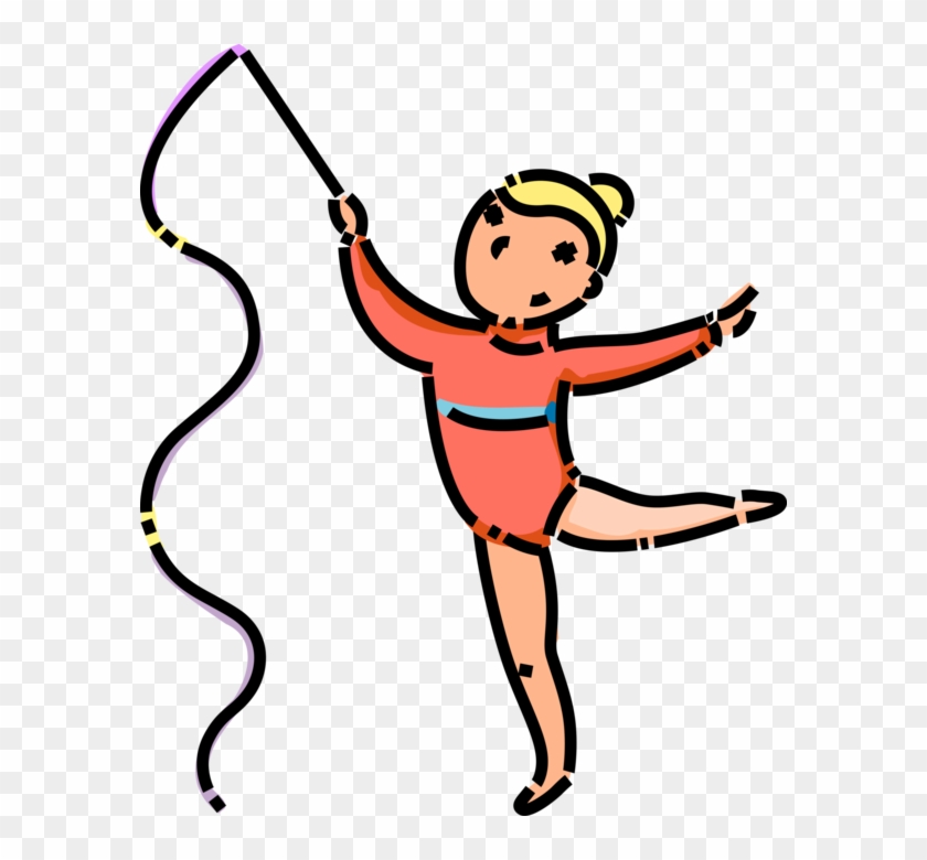 Vector Illustration Of Primary Or Elementary School - Gymnast #1248709