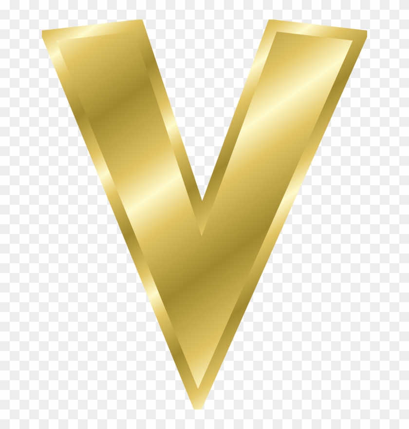 Gold Letter V Png #1248924