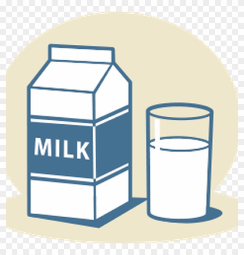Milk Clipart Sack Lunch With Apple And Milk Carton - Milk Clipart #1248928