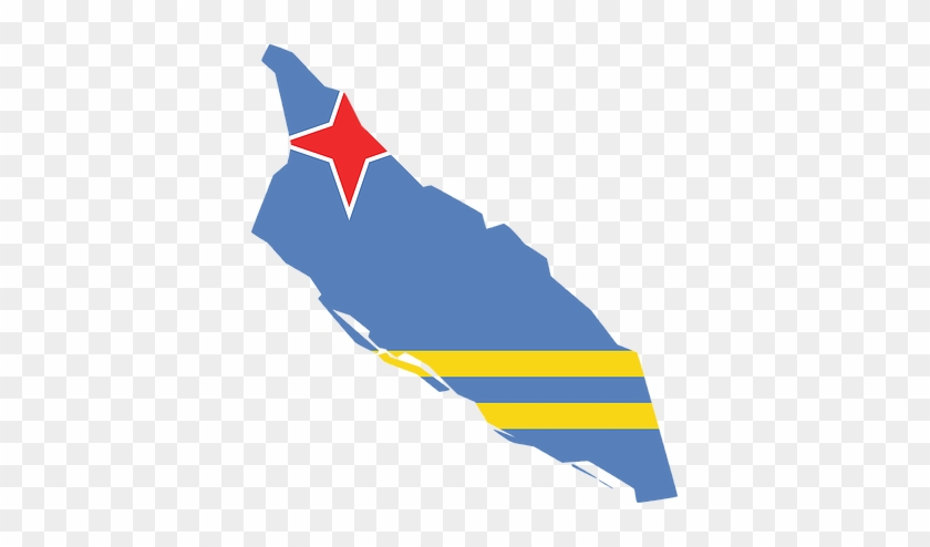 Aruba Flag Map #1249220