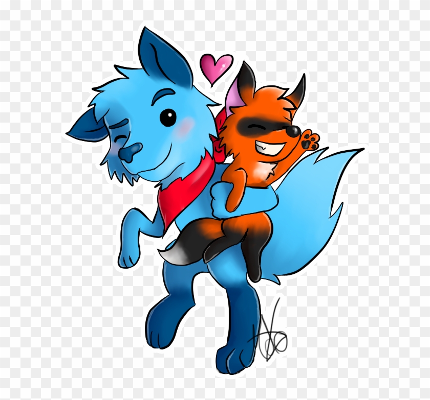 Smurf And Fox Smoll Sticker By Miesdo - Cartoon #1249374