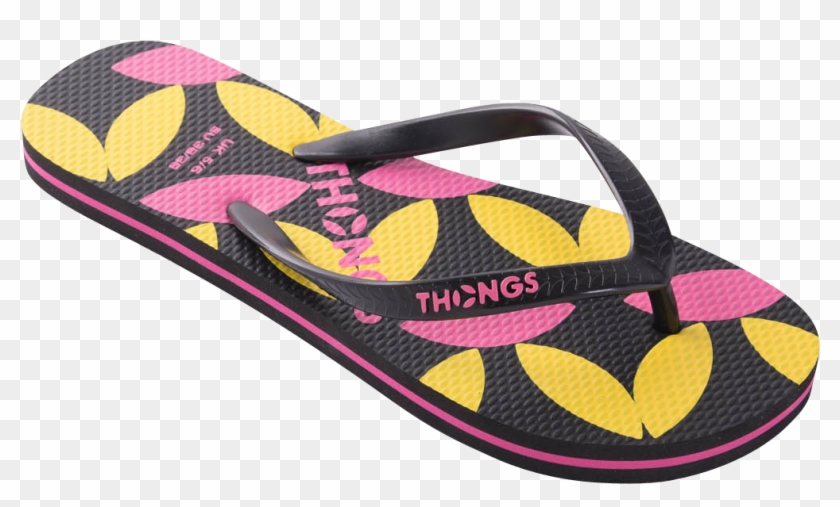 Thongs Women Print Black Rubber Flip Flop - Flip-flops #1249539