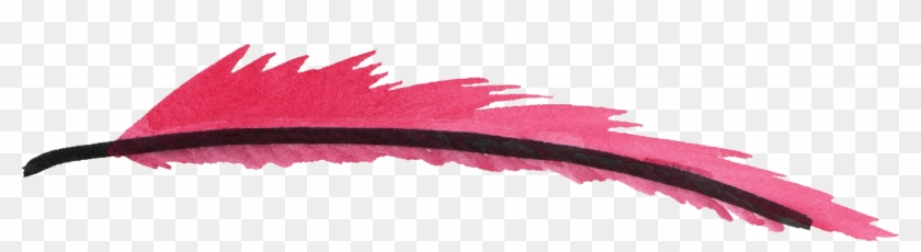 Free Download - Watercolor Feather Png Pink #1250019
