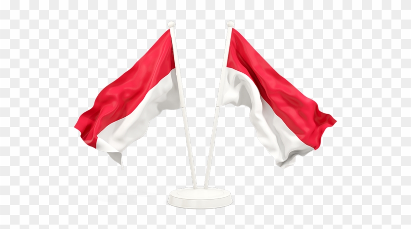 Illustration Of Flag Of Monaco - Waving Indonesia Flag Png #1250046