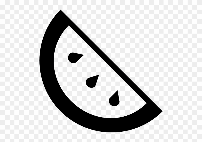 Watermelon Slice Free Icon - Silueta De Sandia #1250194