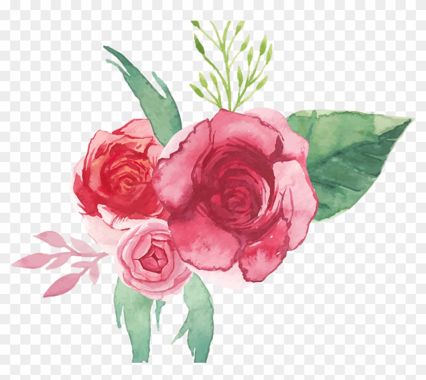 Bridal - Red Rose Watercolor Png #1250484