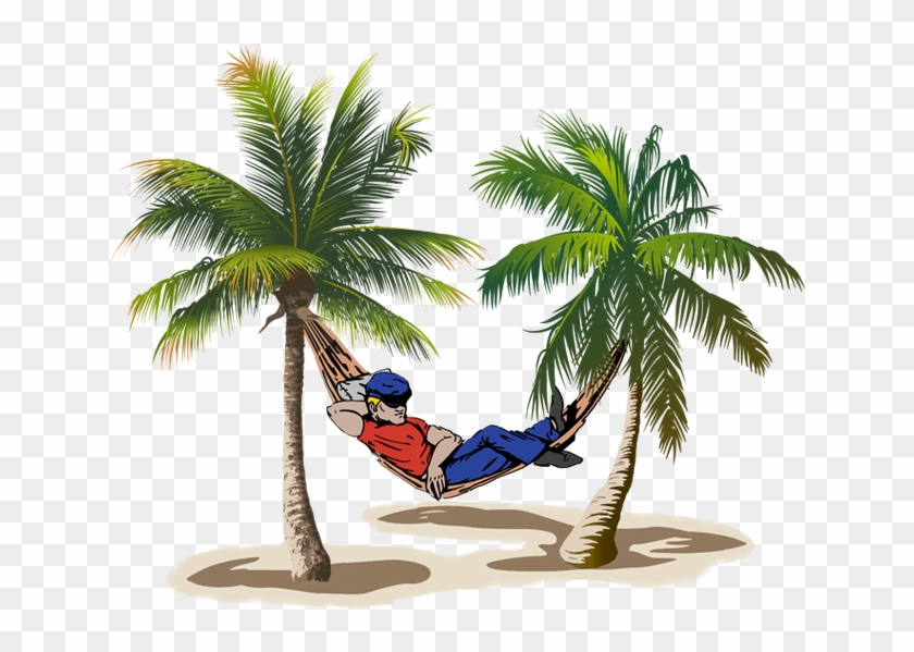 Relax Clipart Hammock - Man On Hammock Clipart #1250486