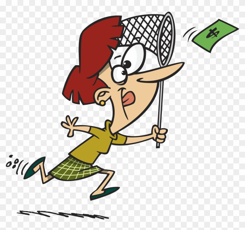 Woman Chasing Money #1250631