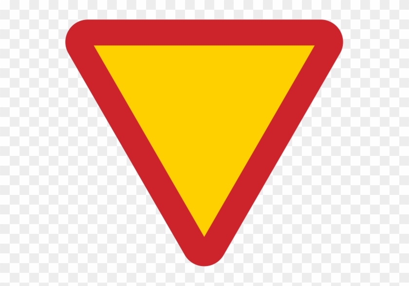 Sweden Road Sign B1 - Yield Right Of Way Sign #1250761