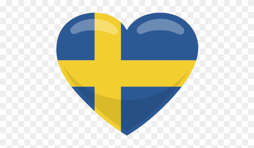 Sweden Heart Flag Transparent Png - Sweden Png #1250827