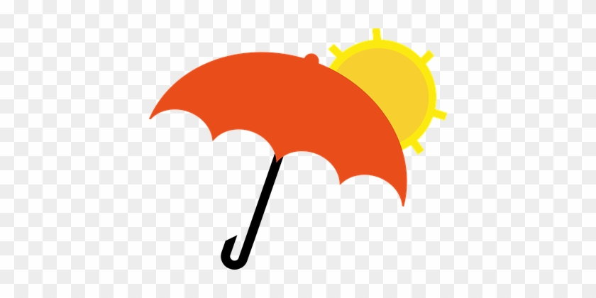 Umbrella Orange Drops Yellow Time Sun Down - ร่ม Png #1251188