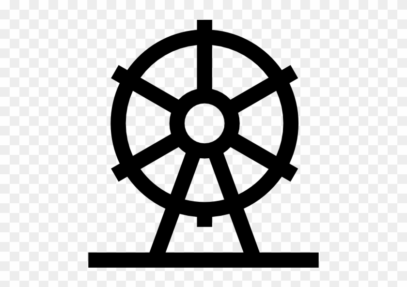 Ferris Wheel Free Icon - Tyre Icon Png #1251260