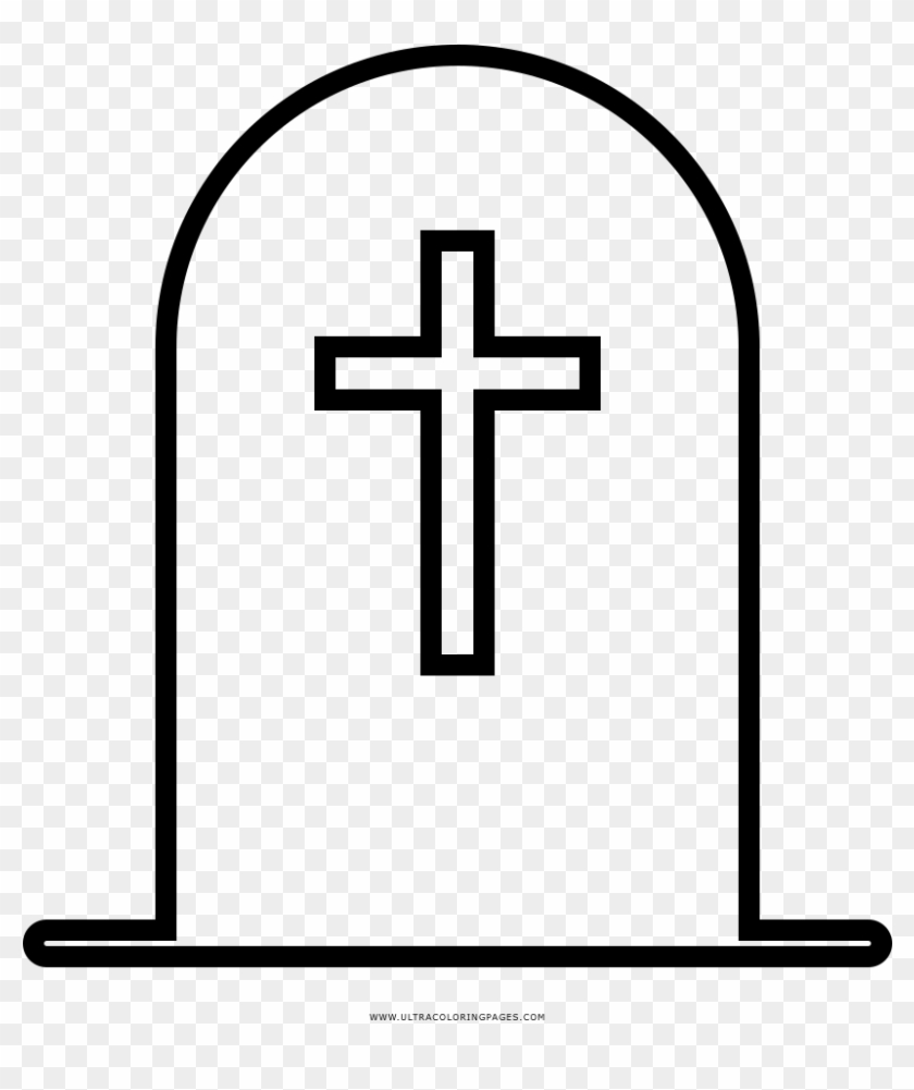 Grave Marker Coloring Page - Dibujo De Una Tumba #1251323