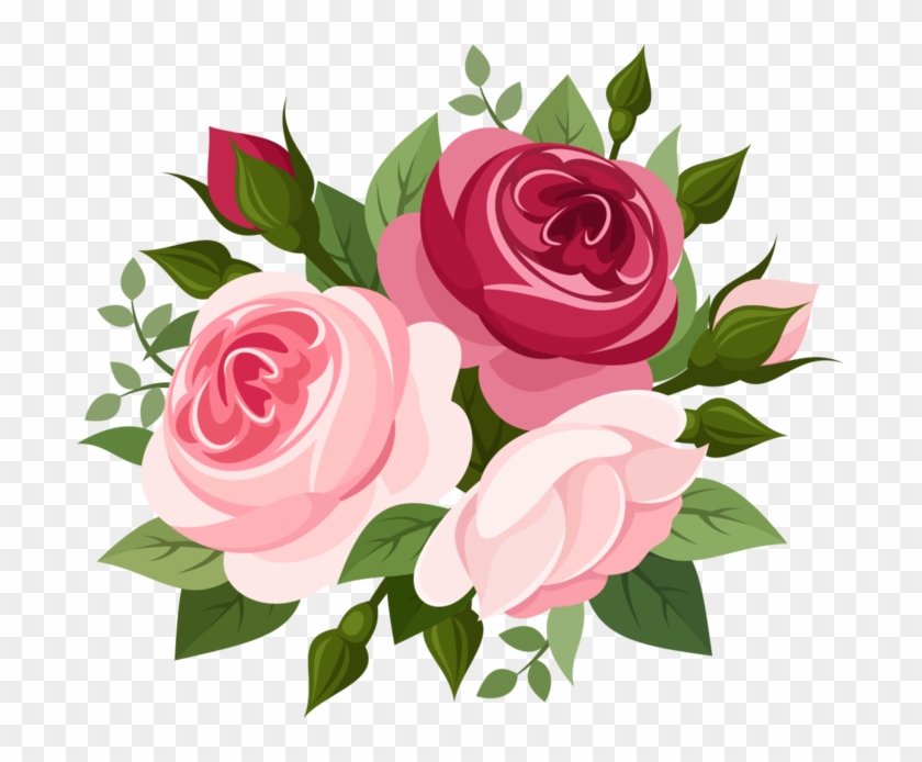 Rose 699*614 Transprent Png Free Download - Bouquet Of Flowers Vector #1251567