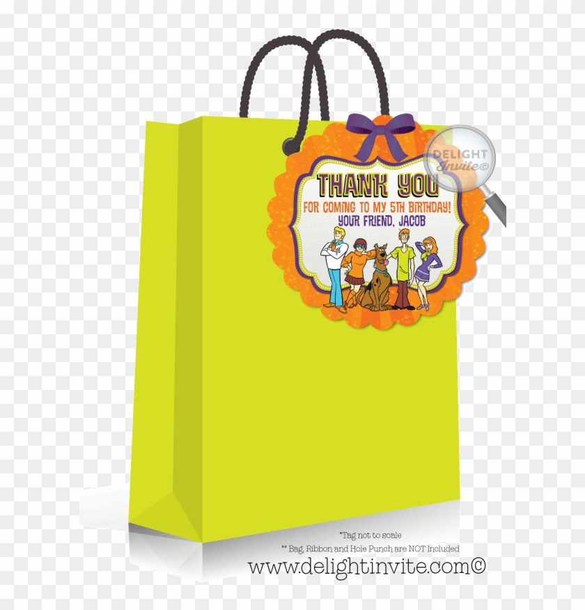 Scooby Doo Birthday Favor Tag - Birthday Goodie Bag Card #1251673