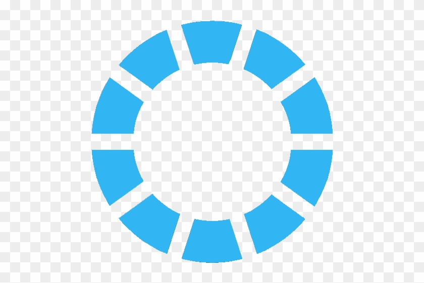 O Blue Segmented Circle - Black And White Rustic Frame #1251686