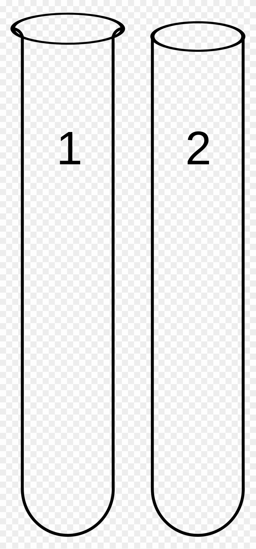 Open Test Tubes Clipart Black And White Full Size PNG Clipart